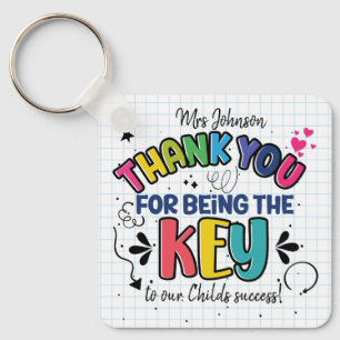 Key to Our Success Company Thank You Appreciation Keychain