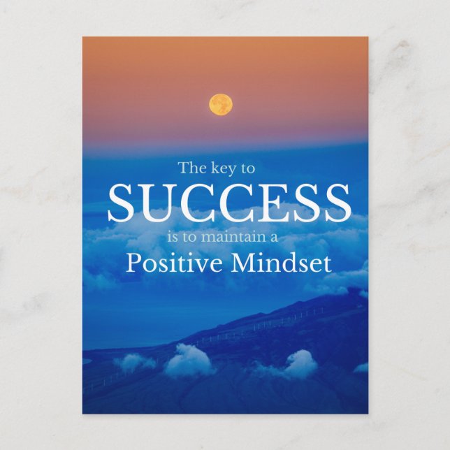 Key to Success Inspirational Quote Postcard (Front)