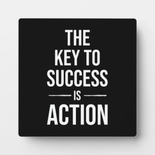 Key To Success Is Action, Gym, Hustle, Success Plaque