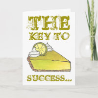 Key to Success Lime Pie Slice Congratulations