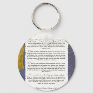 Key To The Future IF by Rudyard Kipling Keychain
