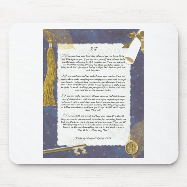 Key To The Future IF by Rudyard Kipling Mouse Pad (Front)