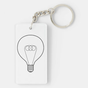 Key trailers with light bulb keychain