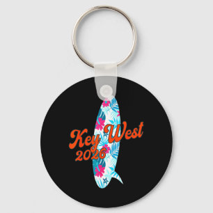 Key West 2026 Beach Tropical Summer Surfing Trip Keychain