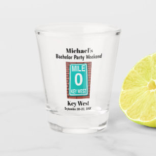 Key West Bachelor Party Guys Weekend Trip Shot Glass