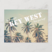 Key West Beach Palm Tree Save the Dates