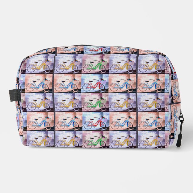 Key West Bicycle Pattern Dopp Kit  (Front)