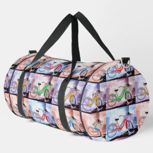 Key West Bicycle Pattern Print Cut Sew Bag