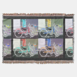 Key West Bicycle Throw Blanket
