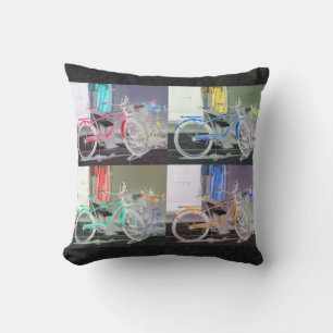 Key West Bicycle Throw Pillow