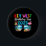 Key West Birthday Trip 2025 Matching Friends Group 2 Inch Round Button<br><div class="desc">Key West Birthday Trip 2025 Matching Friends Group Summer</div>