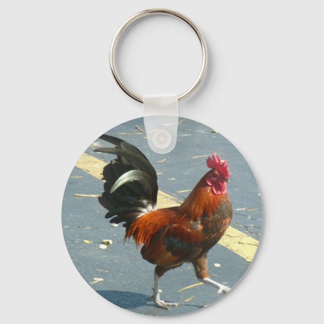 Key West Chicken Keychain (Front)