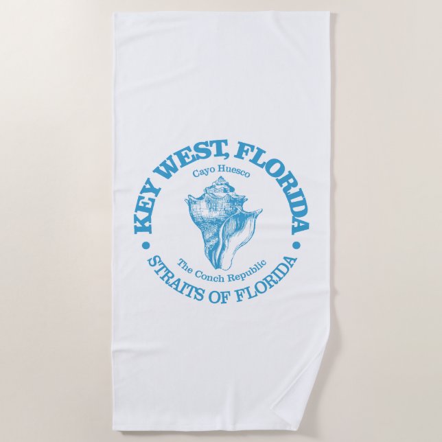Key West (conch) Beach Towel (Front)