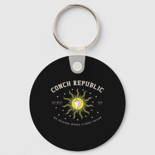 Key West Conch Republic Florida Scu Fishing Gift Keychain