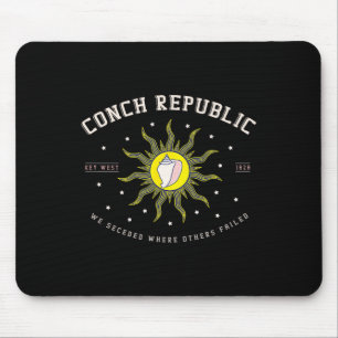 Key West Conch Republic Florida Scuby Fishing Gift Mouse Pad