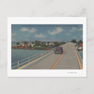 Key West, FL - Highway between Mainland & Keys Postcard