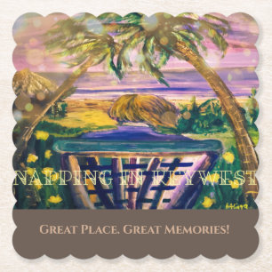 Key West, FL Memory Tip of Travel Paper Coaster