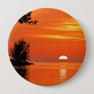 Key West, FL Sunset 4 Inch Round Button