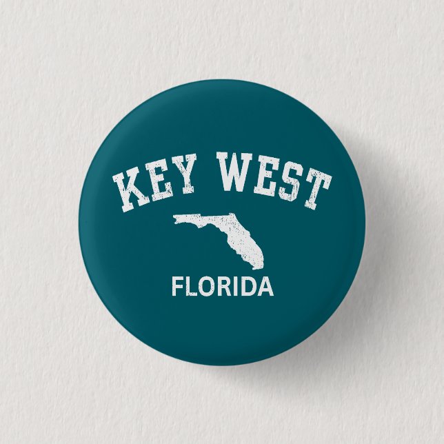 Key West Florida  1 Inch Round Button (Front)