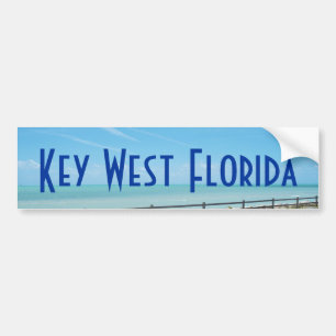 Key West Florida Aquamarine Ocean Bumper Sticker