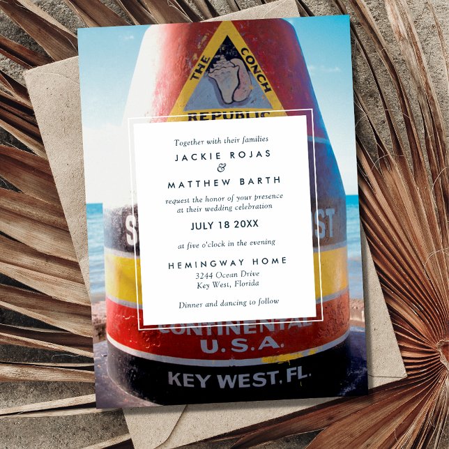 Key West Florida Beach Wedding Invitation (Creator Uploaded)