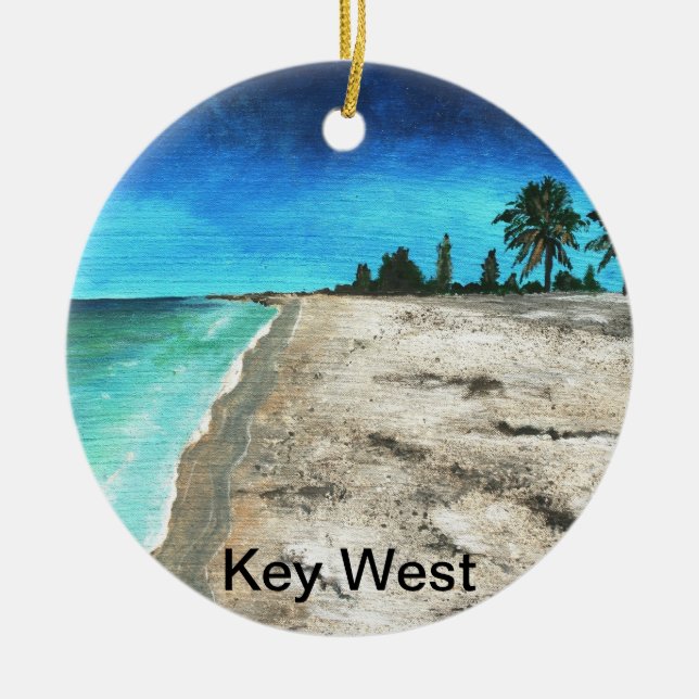 key west florida christmas ornament (Front)