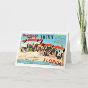 Key West Florida FL Old Vintage Travel Souvenir Card