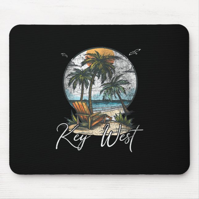 Key West Florida Fl Palm Trees  Mouse Pad (Front)