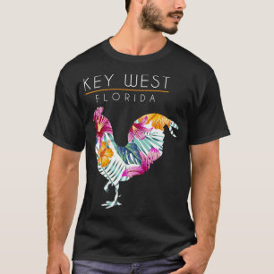 Key West Florida Flower Hibiscus Chicken Lover Sou T-Shirt