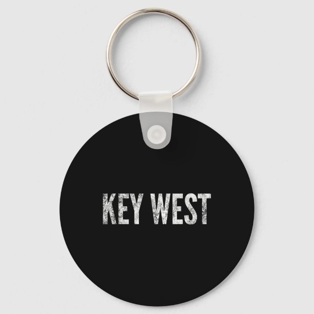 Key West Florida Keys Beach Sunset Fishing Tee  Keychain (Front)