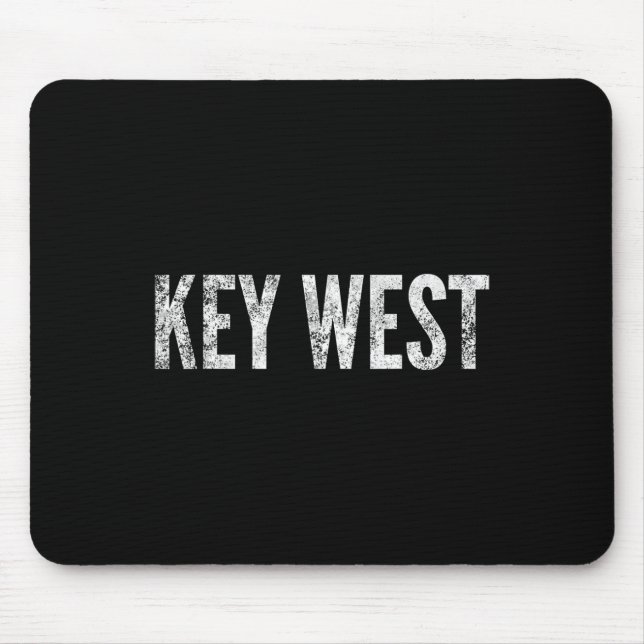Key West Florida Keys Beach Sunset Fishing Tee  Mouse Pad (Front)