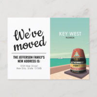 Key West Florida Mile Zero Vintage We've Moved