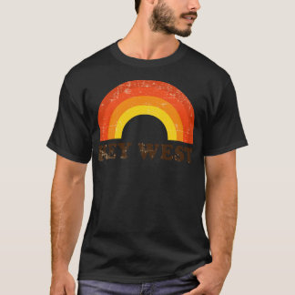 Key West Florida Retro Vintage Rainbow Souvenir T-Shirt