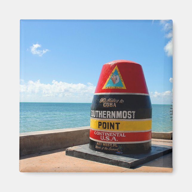 Key West, Florida Southernmost Point landmark Magnet (Front)