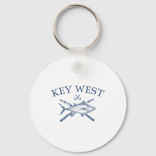 Key West Florida Souvenirs Fishing Vintage Keychain