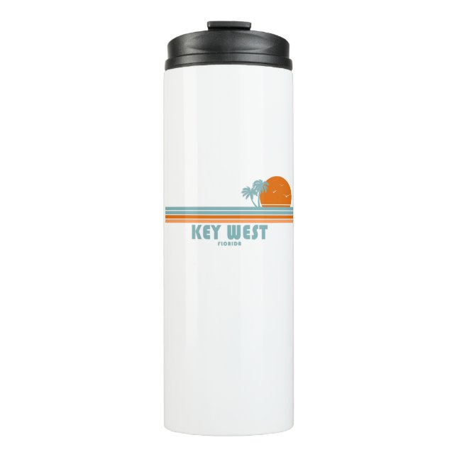 Key West Florida Sun Palm Trees Thermal Tumbler (Front)