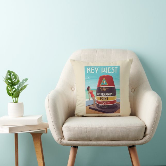Key West | Florida Throw Pillow (Chair)