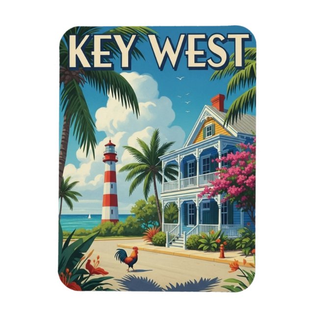Key West Florida Travel Magnet (Vertical)