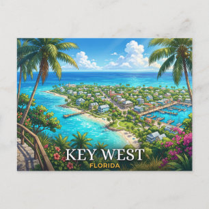 Key West Florida Travel Postcard