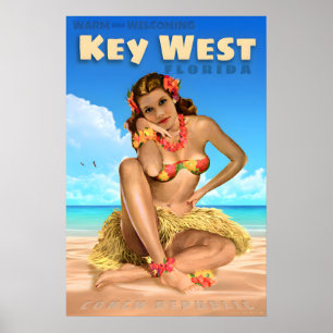 Key West Florida Travel Poster Sea Eagle Angourie