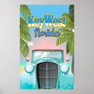 Key West, Florida USA affiche de voyage vintage