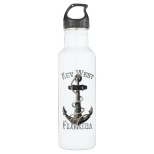 Key West Florida Vacation Nautical Anchor Sailing 710 Ml Water Bottle