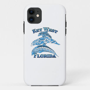 Key West Florida Vacation Tribal Dolphins iPhone 11 Case