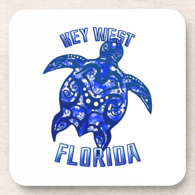 Key West Florida Vacation Tribal Turtle Coaster (Front)