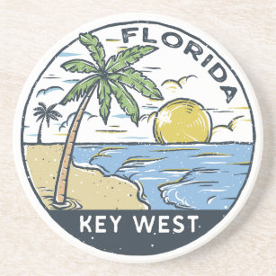 Key West Florida Vintage Emblem Coaster