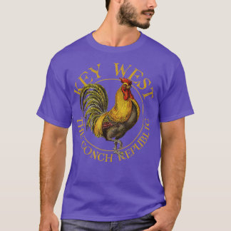 Key West Florida Vintage Rooster Design Souvenir  T-Shirt