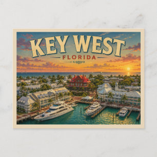 Key West Florida Vintage Travel Postcard