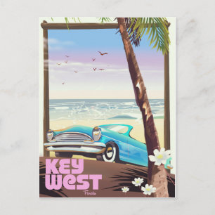 key west florida vintage travel poster postcard