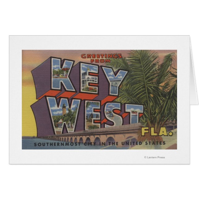 Key West, Floride - Scènes de grandes lettres (Devant horizontal)