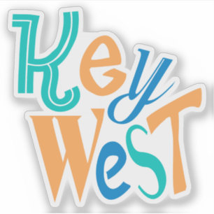 Key West fun colourful typographic design